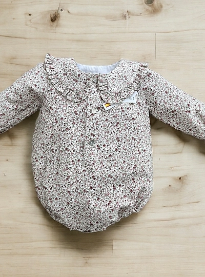 Romper for girl Liberty flowers Carnation Collection Romper for girl Liberty flowers Carnation Collection