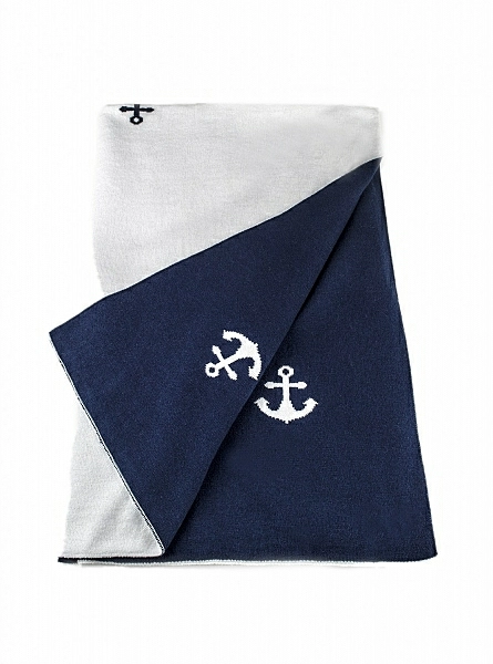 Sailor cotton knit shawl or shawl
