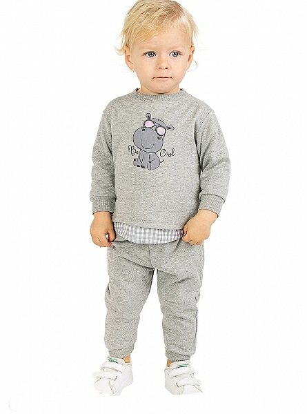 Set for boy with a cute hippo