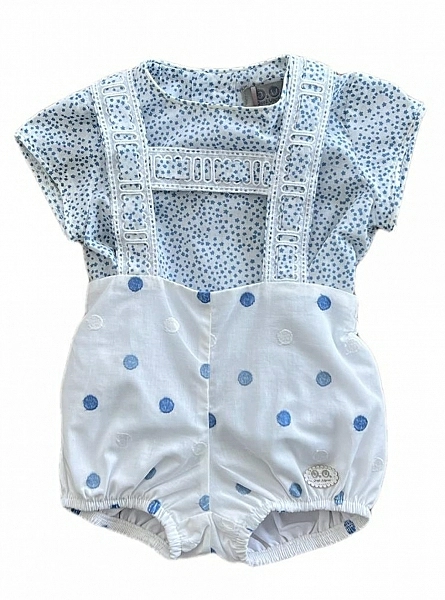 Set for boy. Bodysuit and blouse with embroidered bodoques