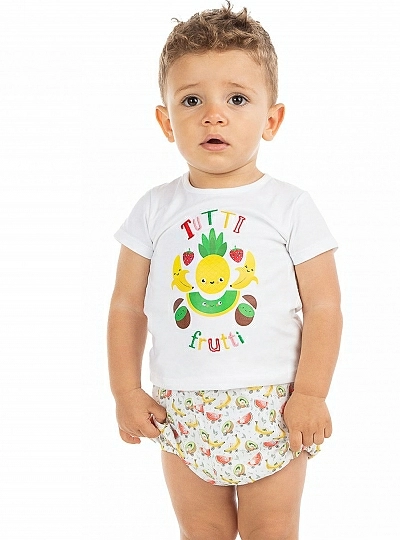 Set for kid collection tropical fruits