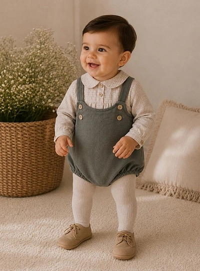 Shirt and dungarees set from the Pravia collection