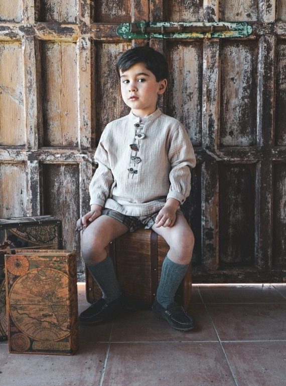 Shirt and pants for boys Scottish Painting collection by José Varón