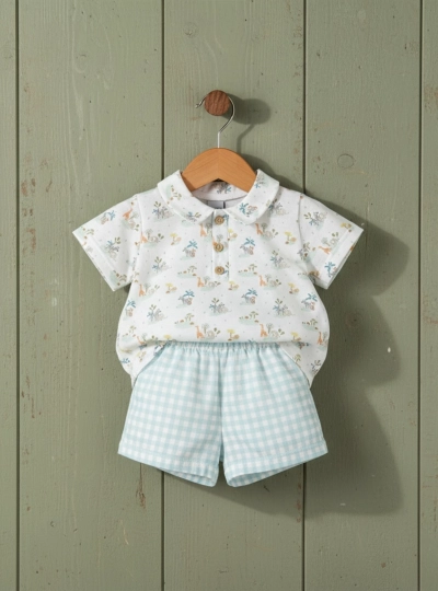 Short-sleeved outfit for boys, Adventure collection.