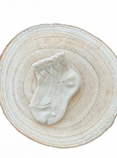 Special champagne color sock for baptism or dress