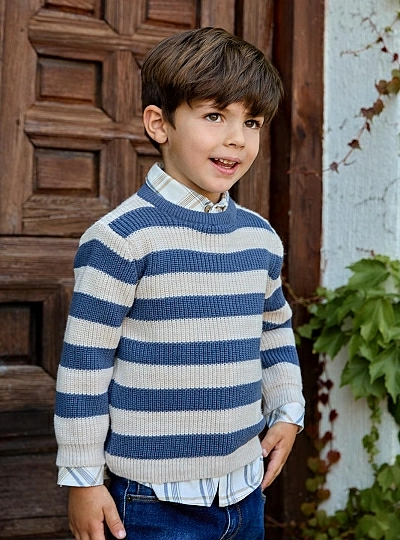 Striped children's sweater from the Leicester collection