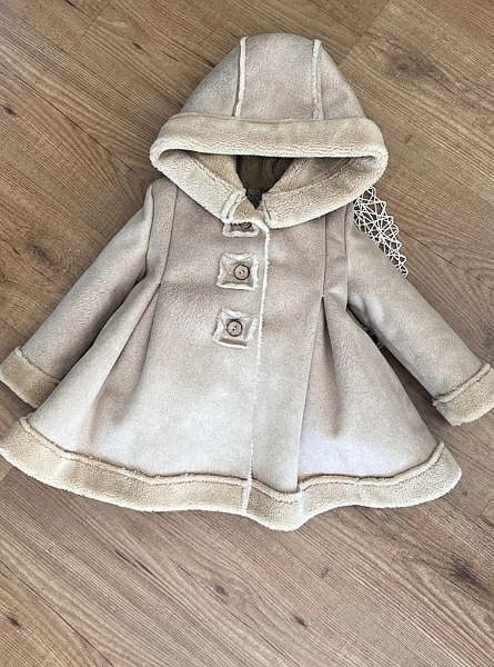 Suede coat for girl Fox Collection by Lolittos