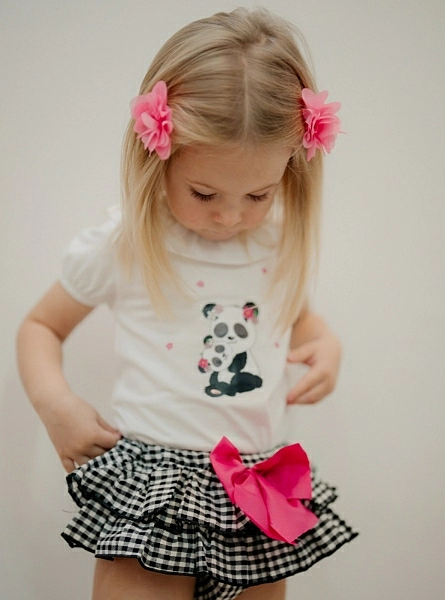 T-shirt and panties set for girls Panda collection by Pio pio