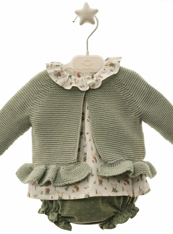 Three-piece baby girl set Silvestre collection