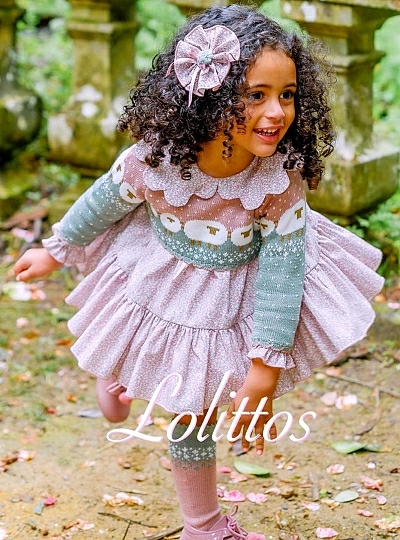 Three-piece set for girls from the Lolittos Borreguito collection