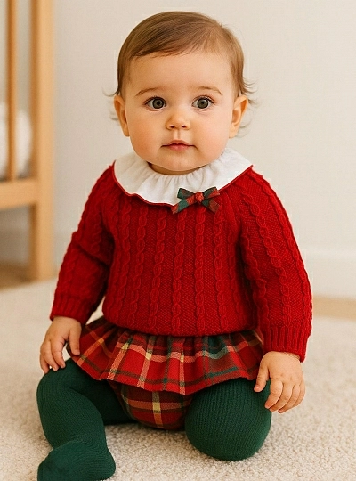 Two-piece set for girls, Tartan collection