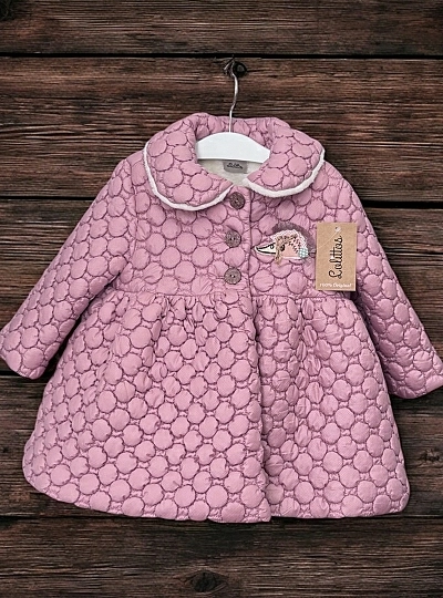 Two-tone girl's coat, Lolittos Hedgehog Collection