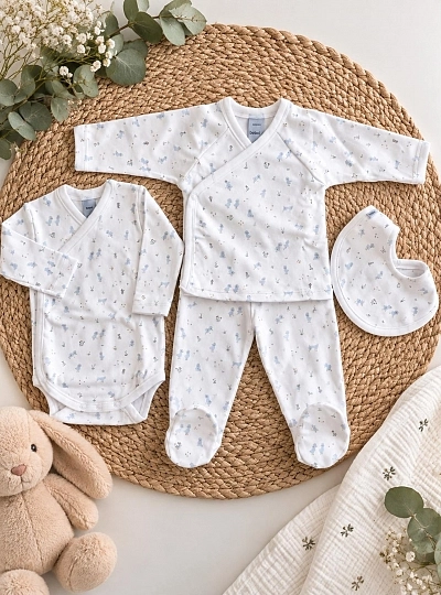 Unisex 4-Piece Newborn Set – Nido Collection