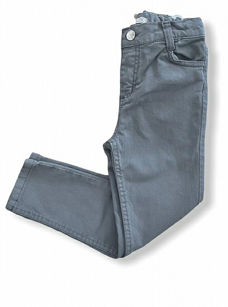 Unisex Gray Canvas Skinny Pants.