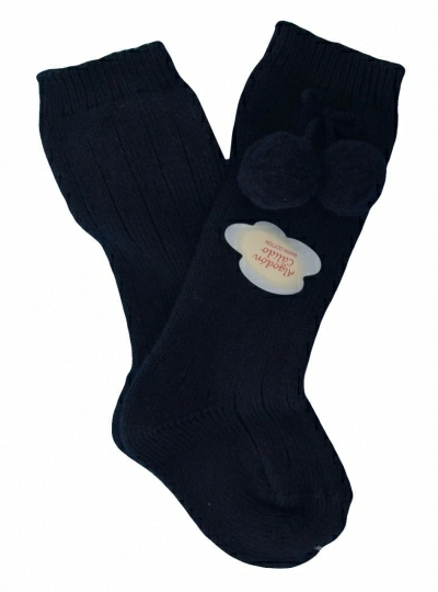 Unisex high ribbed sock with pompom. Various colors. Condor O-Winter