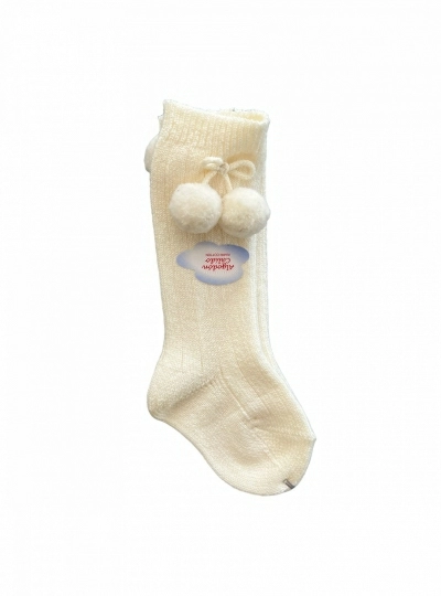 Unisex high ribbed sock with pompom. Various colors. Condor O-Winter