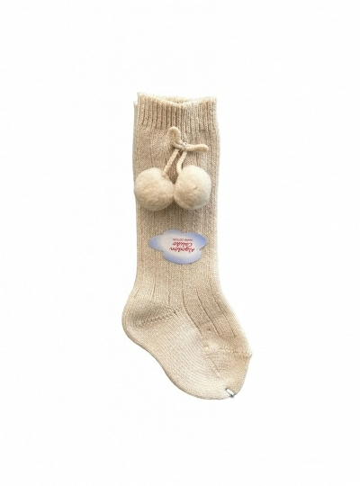 Unisex high ribbed sock with pompom. Various colors. Condor O-Winter