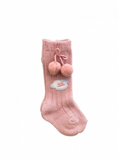 Unisex high ribbed sock with pompom. Various colors. Condor O-Winter