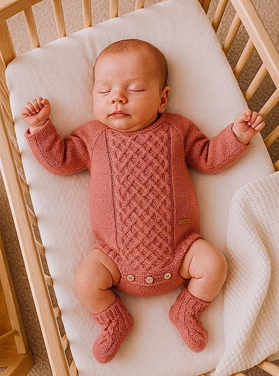 Unisex merino wool romper from the Dream Nest collection Unisex merino wool romper from the Dream Nest collection