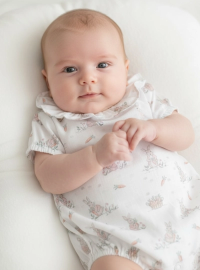 Unisex polka dot romper from the Irina collection