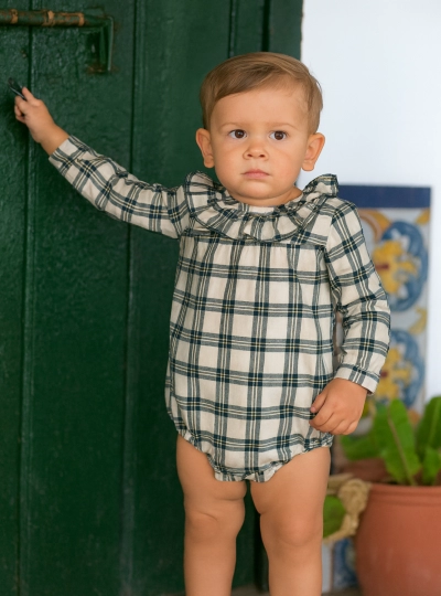 Unisex romper from the Olimpia collection by Mon Petit Bonbon