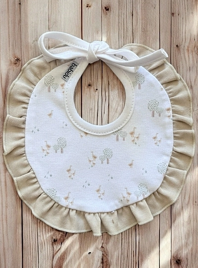 Unisex round cotton bib, Sendero collection