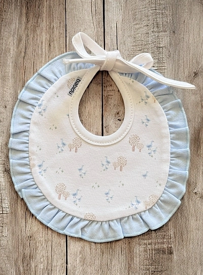 Unisex round cotton bib, Sendero collection