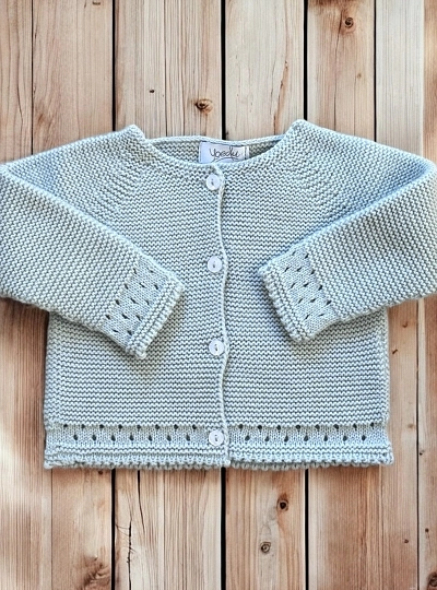 Unisex winter knit jacket in silk green Unisex winter knit jacket in silk green