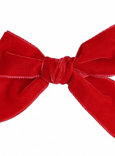 Velvet bow clip in various colors