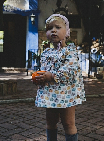 Vestido bebé niña coleccion Calabazas de José Varón