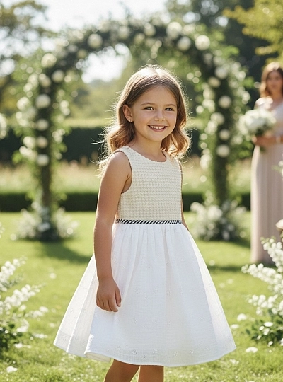 Vestido de muselina bordada colección Cerámica