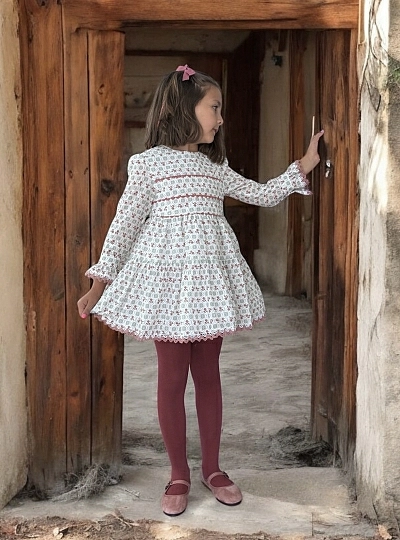 Vestido de plumeti colección bugambilia