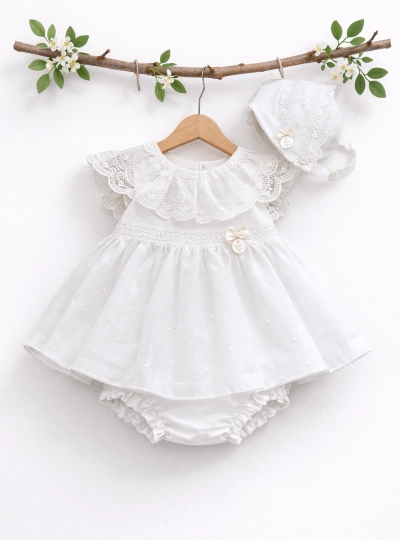 Victoria collection baby outfit with bonnet and bloomers. Limited Edition Victoria collection baby outfit with bonnet and bloomers. Limited Edition