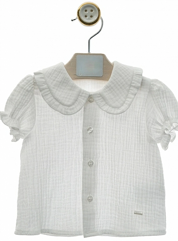 White bamboo blouse for girl