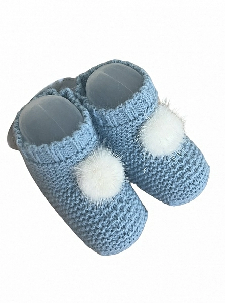 Winter knitted booties in various colors. One size
