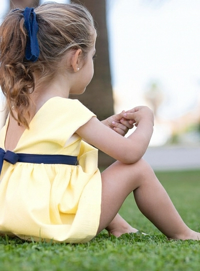 Yellow dress Lemon Blue collection by Eve Children