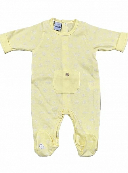 Yellow unisex romper crabs collection