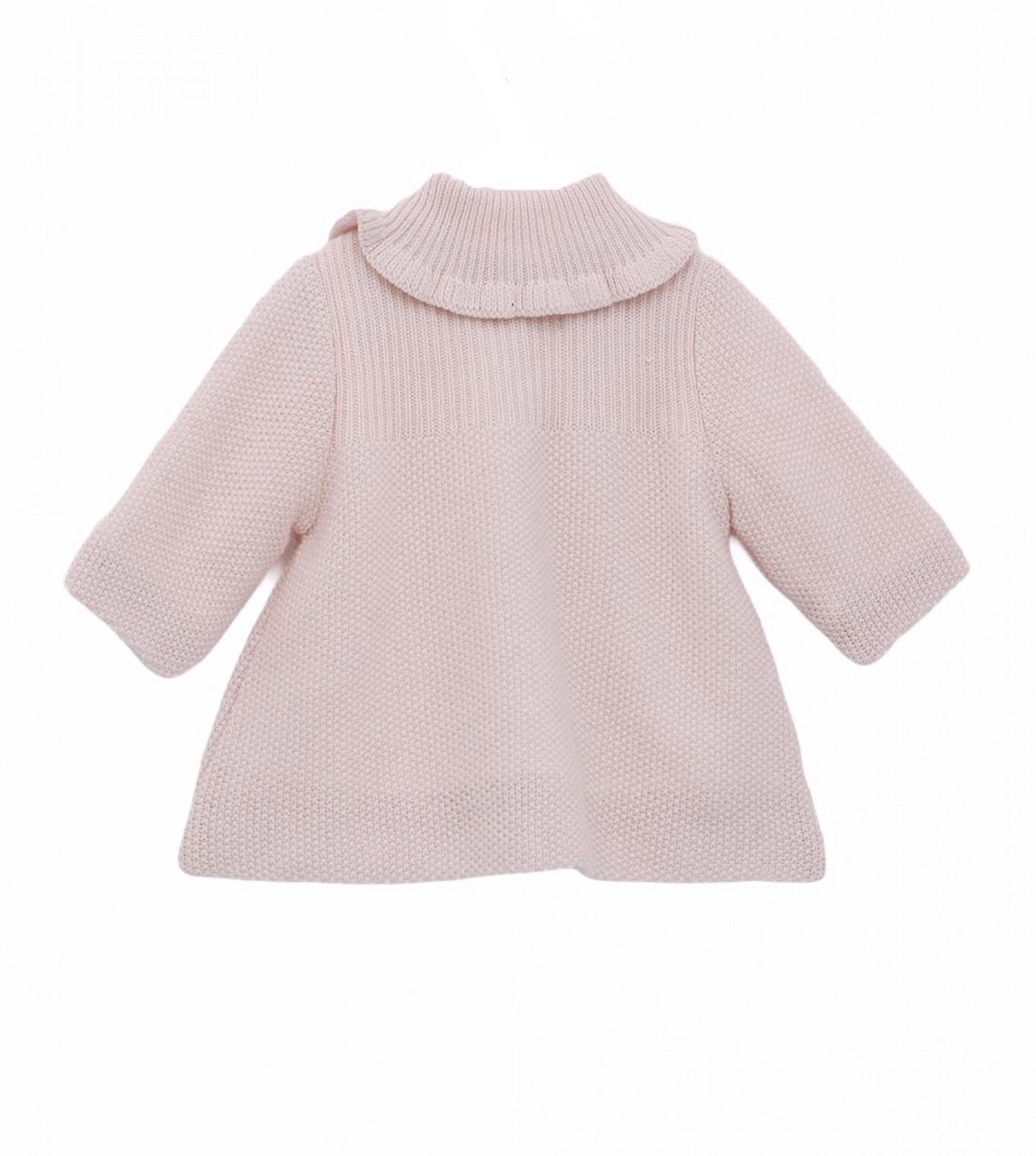 Girl s coat in pink knitted baby brand Foque Primer Beb