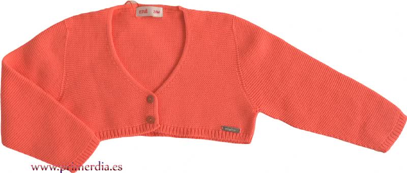 Chaqueta corta de Condor. Algodon. Unisex. color coral | Primer Bebé