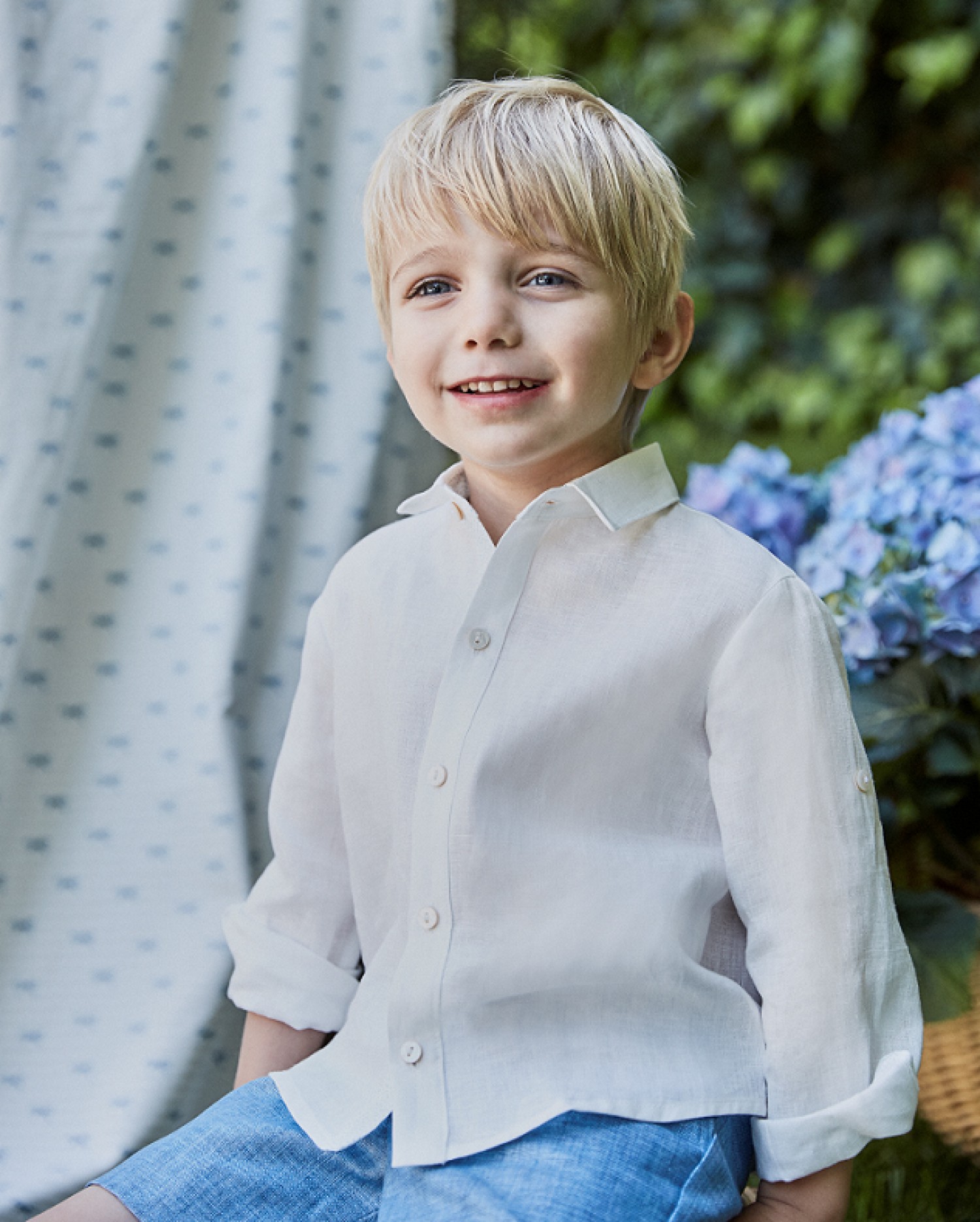 Conjunto para niño de camisa y pantalon azul Jeans. | Primer Bebé