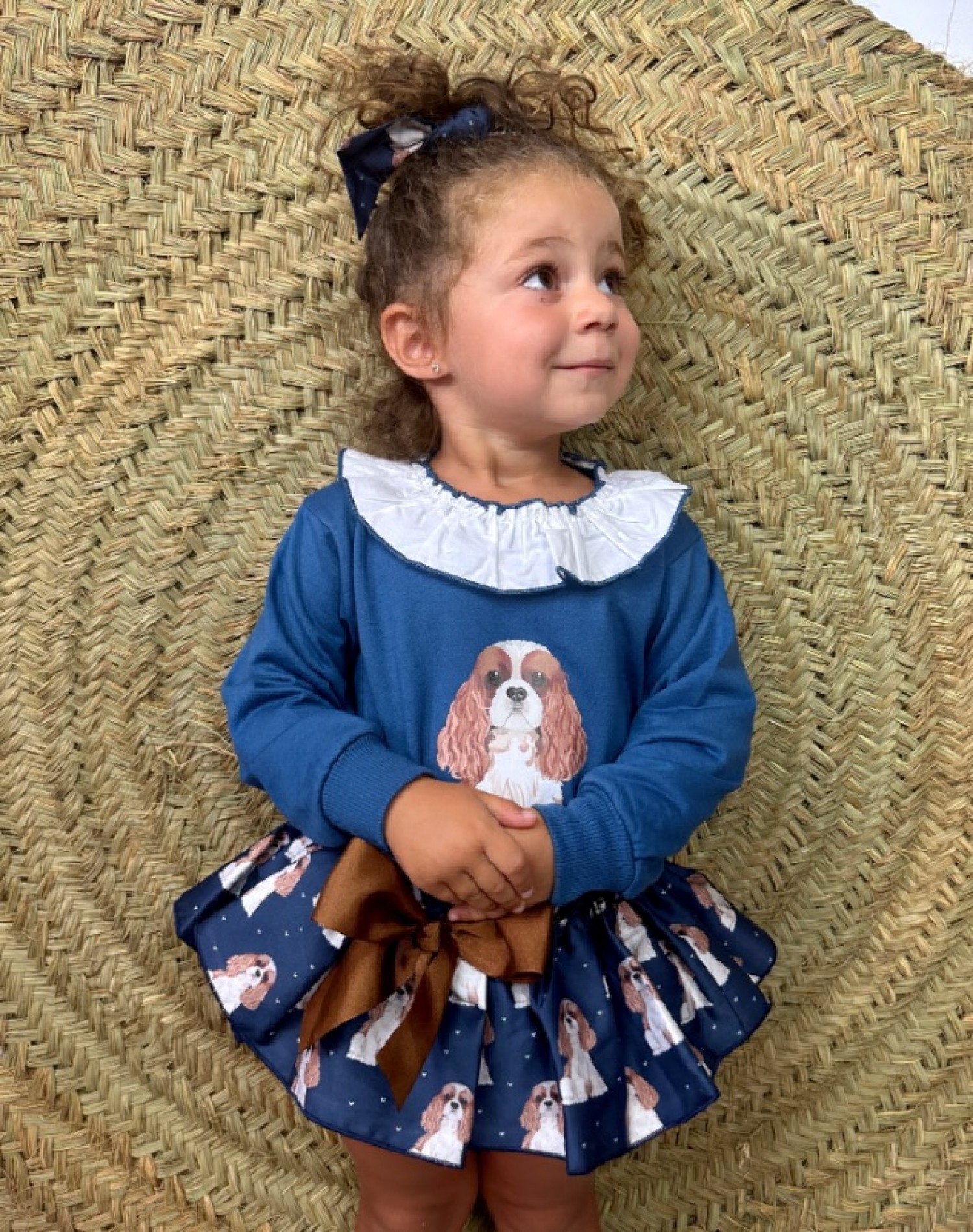 Conjunto Sudadera y braguita colección Perros de Mon Petit Bonbon