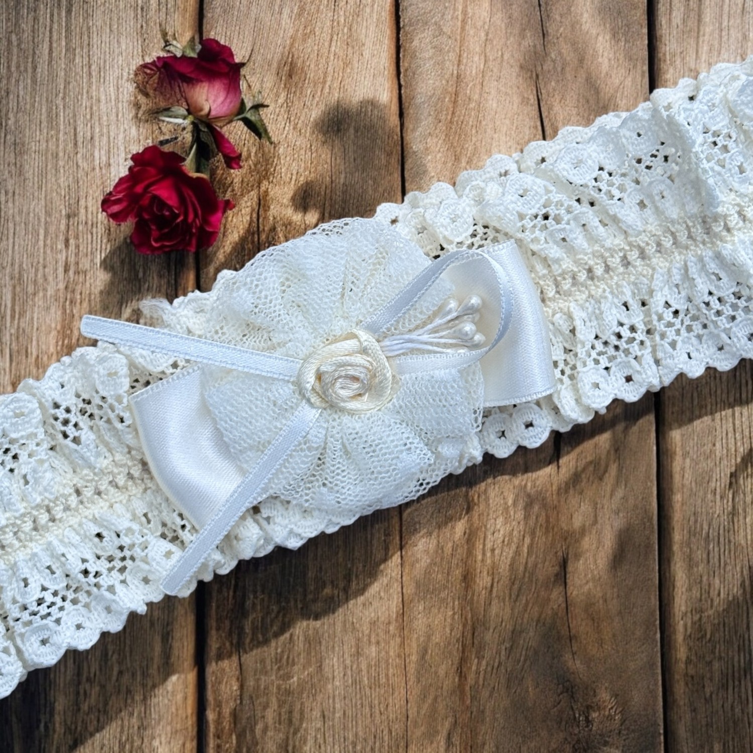 Diadema para niña especial Bautizo color beige Primer Bebé