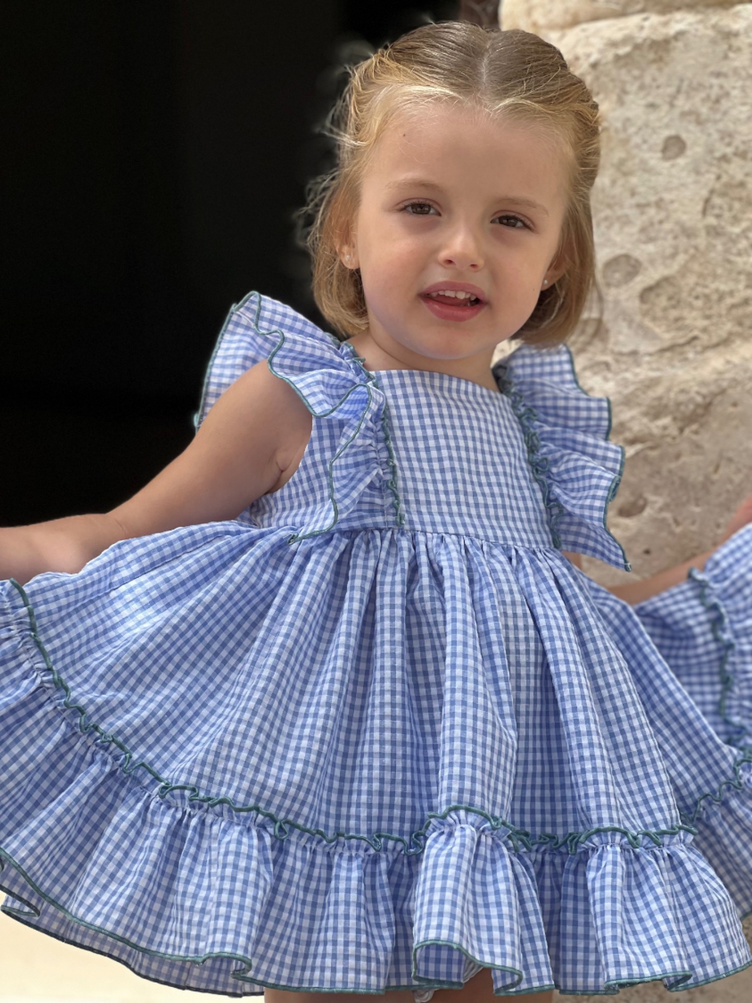 Jesusito y braga vichy de La Peppa colección Grulla Primer Bebé