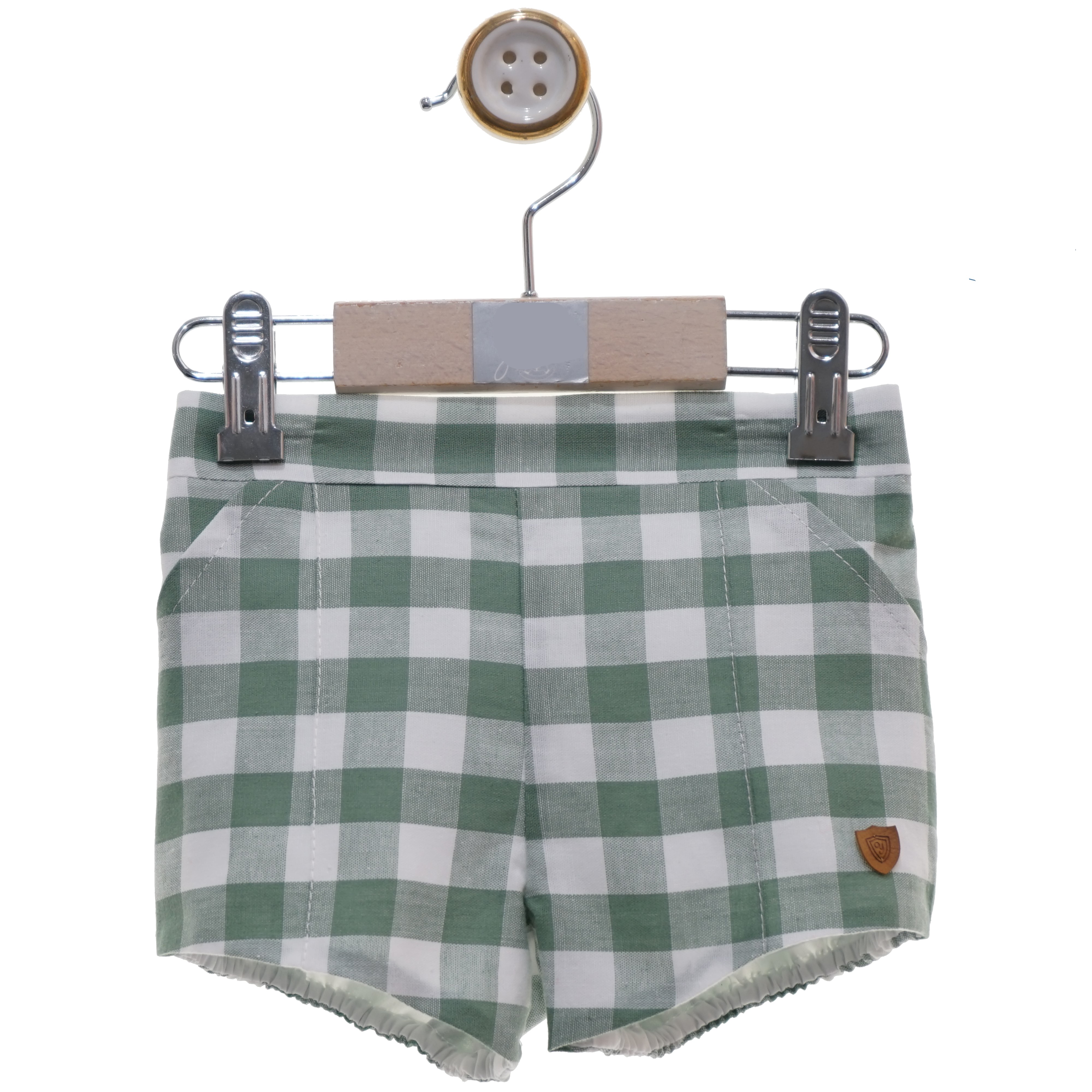 Pantalón de niño en cuadro vichy. | Primer Bebé