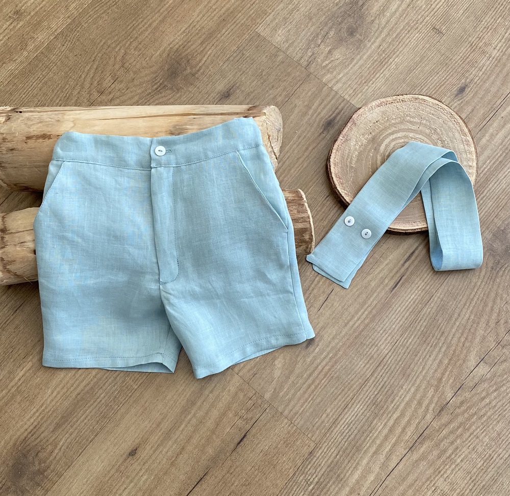 Pantalón para niño de lino fajín. colores | Primer