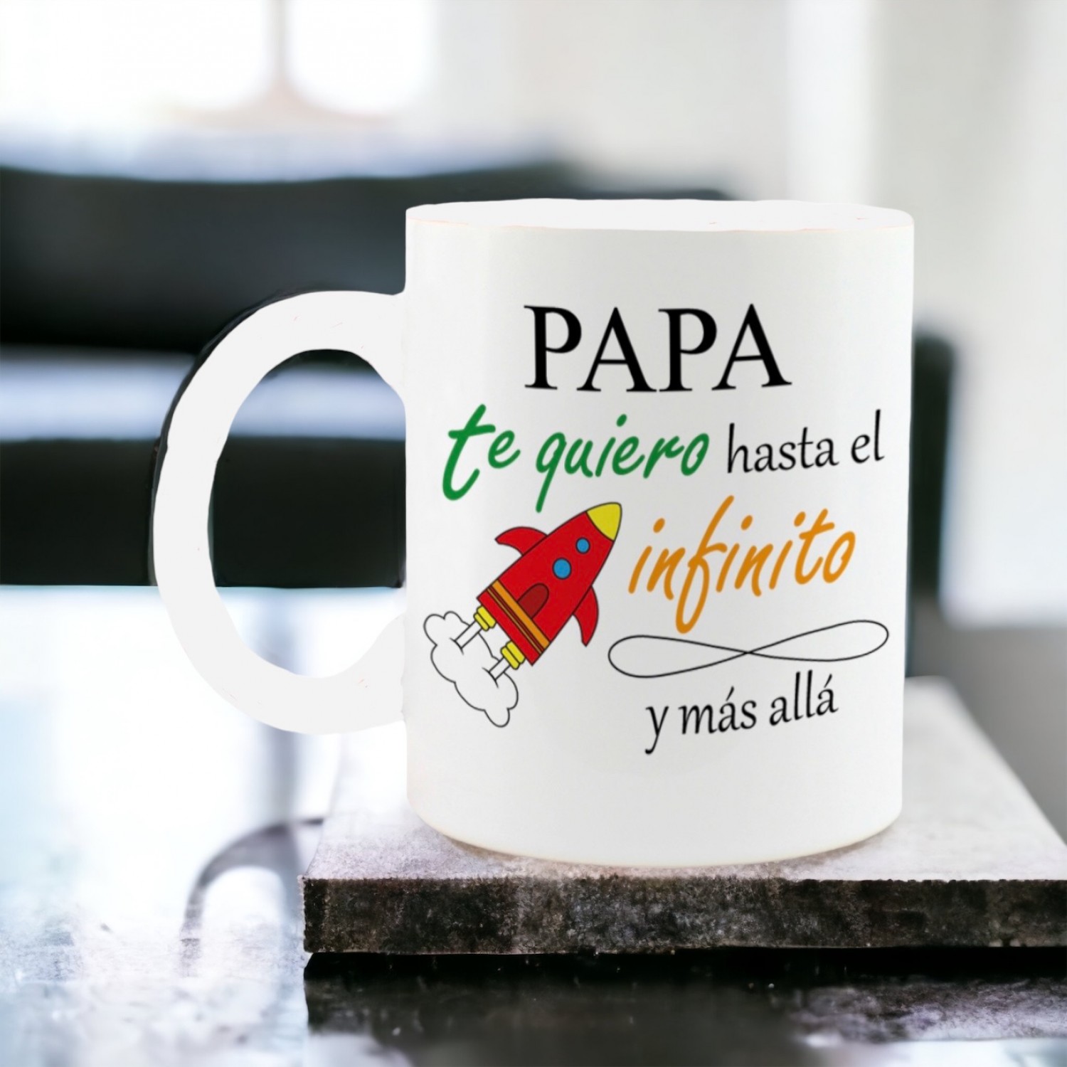 Taza de cerámica con frase para Papá | Primer Bebé