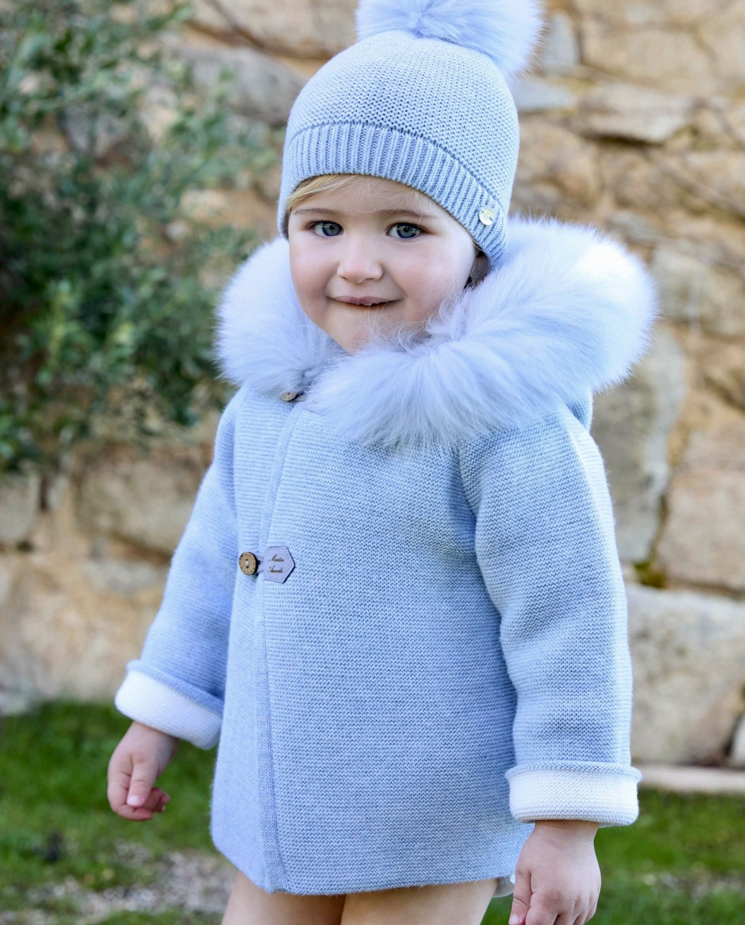 Trenca De Punto Para Bebe Trenca En Punto Doble Con Capucha De